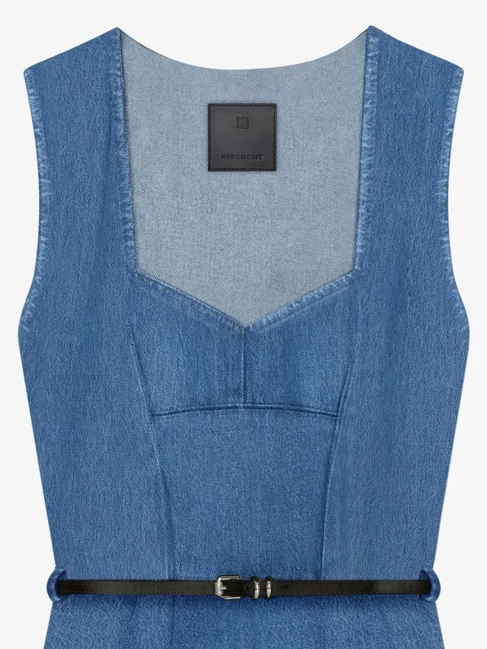 Givenchy Voyou Dress In Denim Deep Blue Women Dresses
