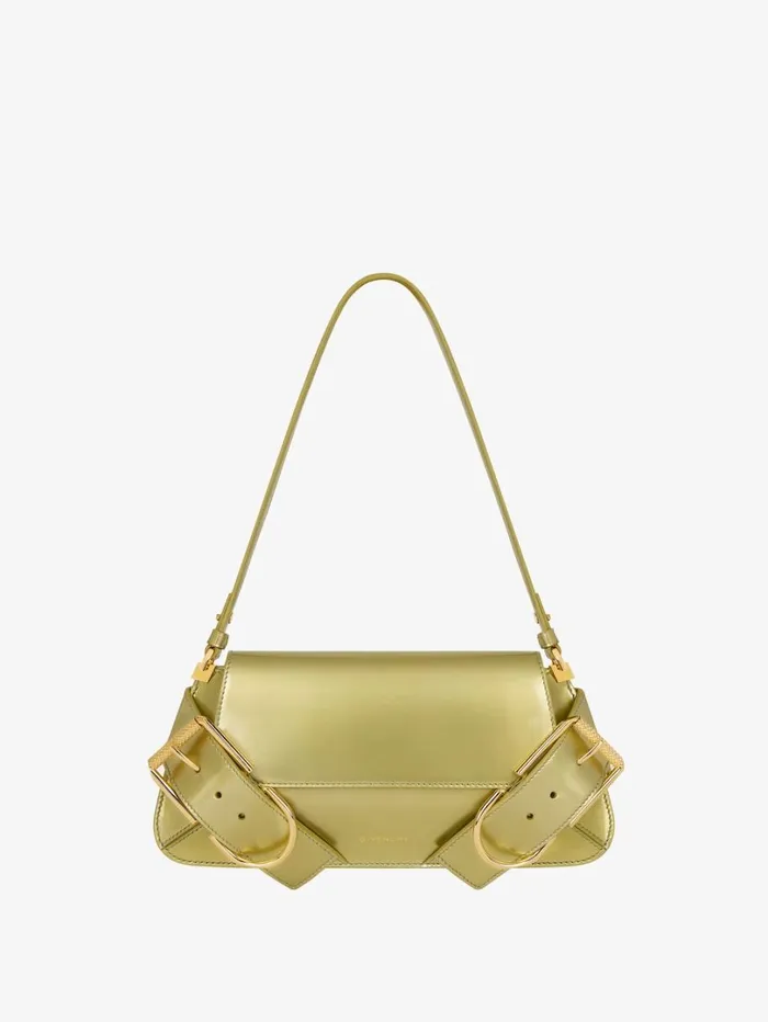 Givenchy Voyou Shoulder Flap Bag In Patent Effect Leather Almond Green Women Shoulder Bags Givenchy Voyou Shoulder Flap Bag In Patent Effect Leather Almond Green Women Shoulder Bags