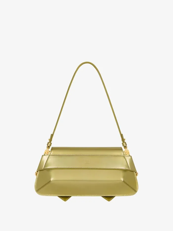 Givenchy Voyou Shoulder Flap Bag In Patent Effect Leather Almond Green Women Shoulder Bags Givenchy Voyou Shoulder Flap Bag In Patent Effect Leather Almond Green Women Shoulder Bags