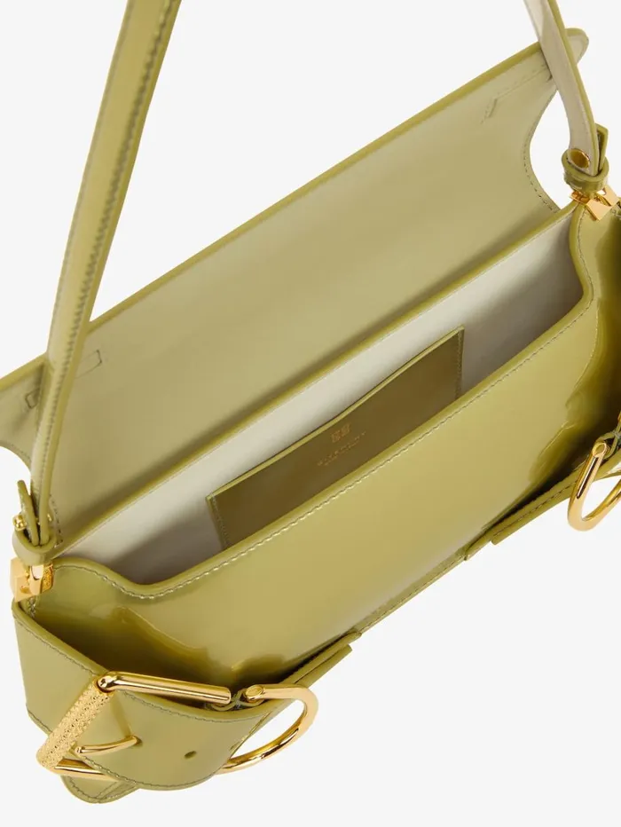 Givenchy Voyou Shoulder Flap Bag In Patent Effect Leather Almond Green Women Shoulder Bags Givenchy Voyou Shoulder Flap Bag In Patent Effect Leather Almond Green Women Shoulder Bags