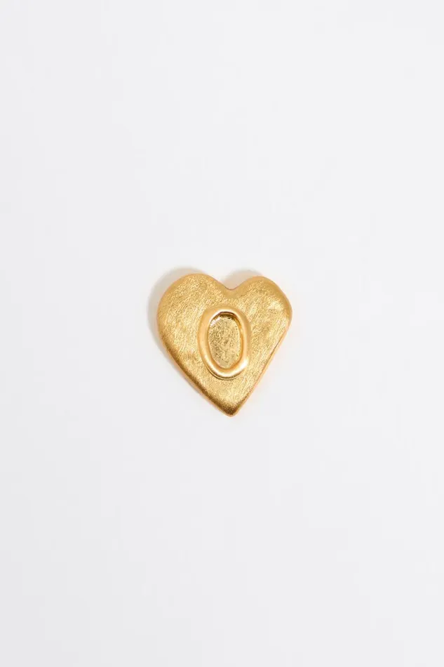 Gold Heart Letter O Earrings Gold Women Bimba Y Lola Alphabet Gold Heart Letter O Earrings Gold Women Bimba Y Lola Alphabet