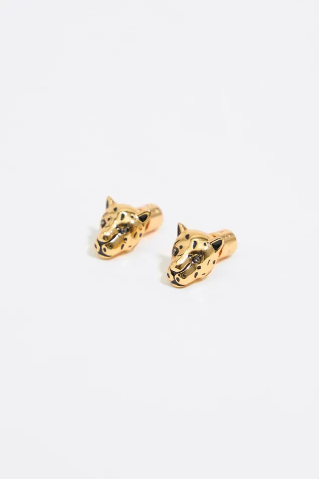 Gold Panther Earrings Gold Women Bimba Y Lola Earrings