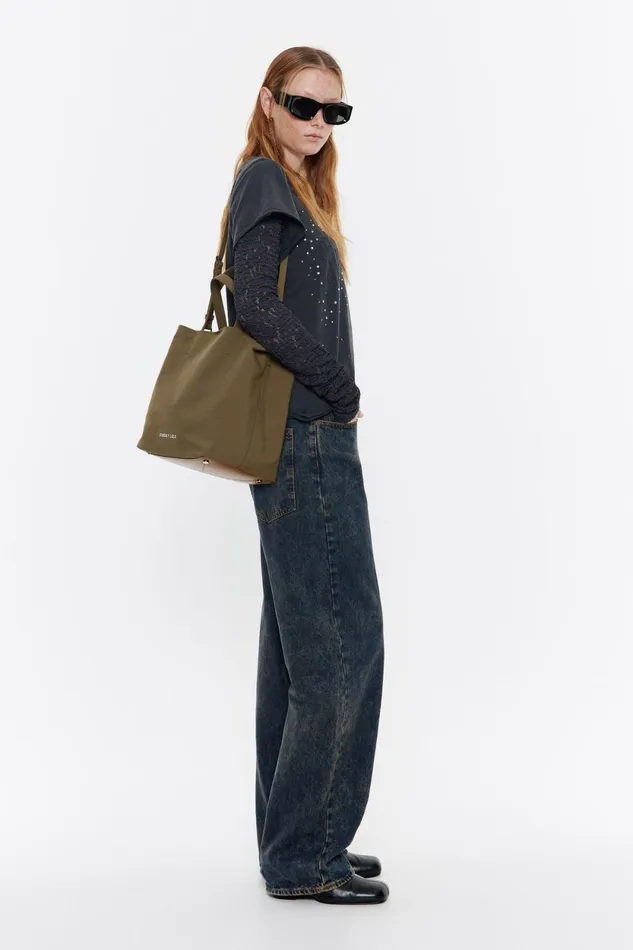 Grand Sac Chihuahua Gabardine Olive Olive Women Bimba Y Lola Shoulder Bags