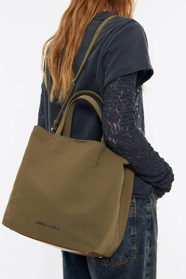 Grand Sac Chihuahua Gabardine Olive Olive Women Bimba Y Lola Shoulder Bags