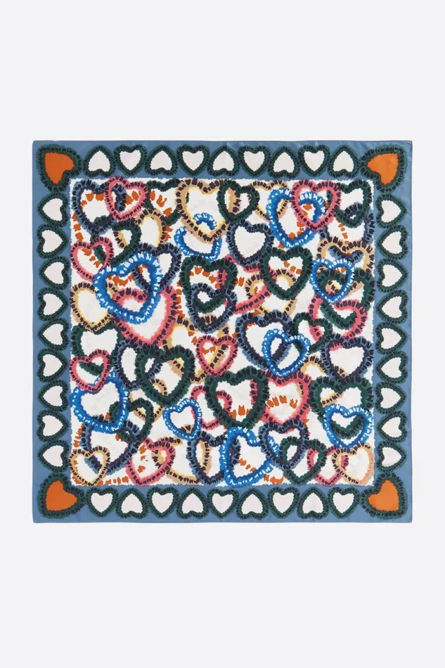 Gray Frame Hearts Scarf Grey Women Bimba Y Lola Scarves