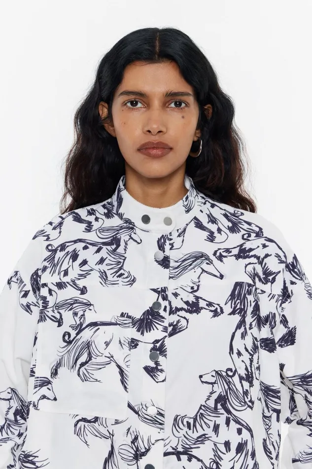 Gray Greyhound Corduroy Boxy Shirt Galgo Big Grey Women Bimba Y Lola Total Look Gray Greyhound Corduroy Boxy Shirt Galgo Big Grey Women Bimba Y Lola Total Look
