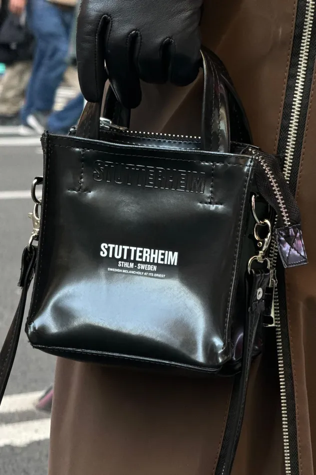 Handbags Women Stutterheim Biblio Opal Mini Bag Opal Black