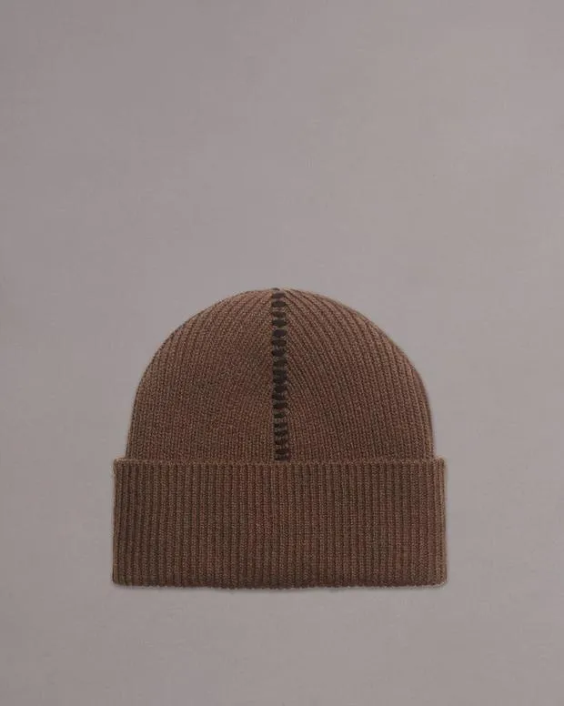 Hats and Gloves Men Rag and Bone Clarkson Beanie Slate Brown