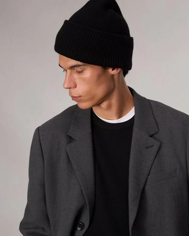 Hats and Gloves Men Rag and Bone Downing Cashmere Beanie Black