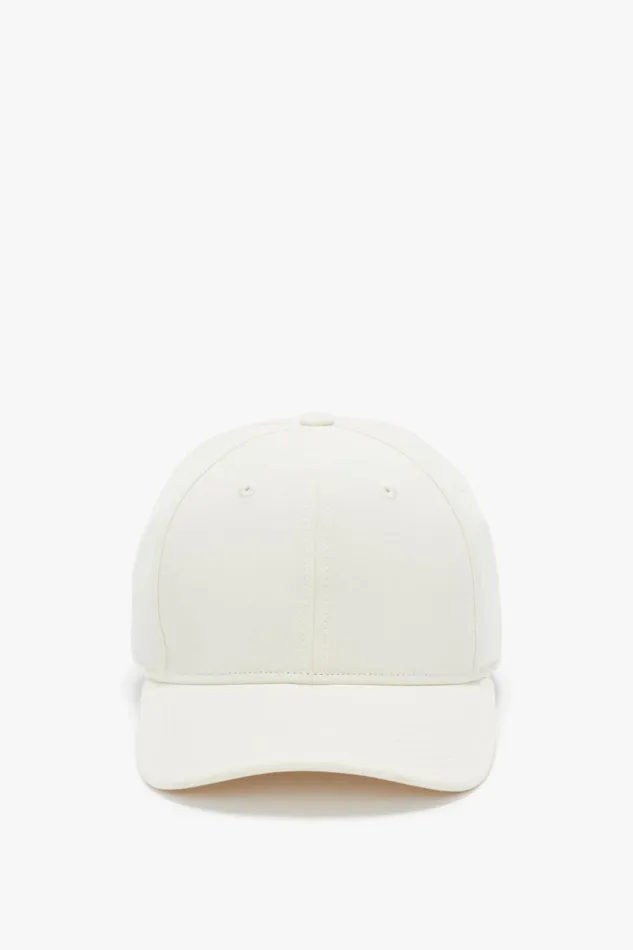 Hats and Scarves Women Victoria Beckham Logo Cap In Antique White
