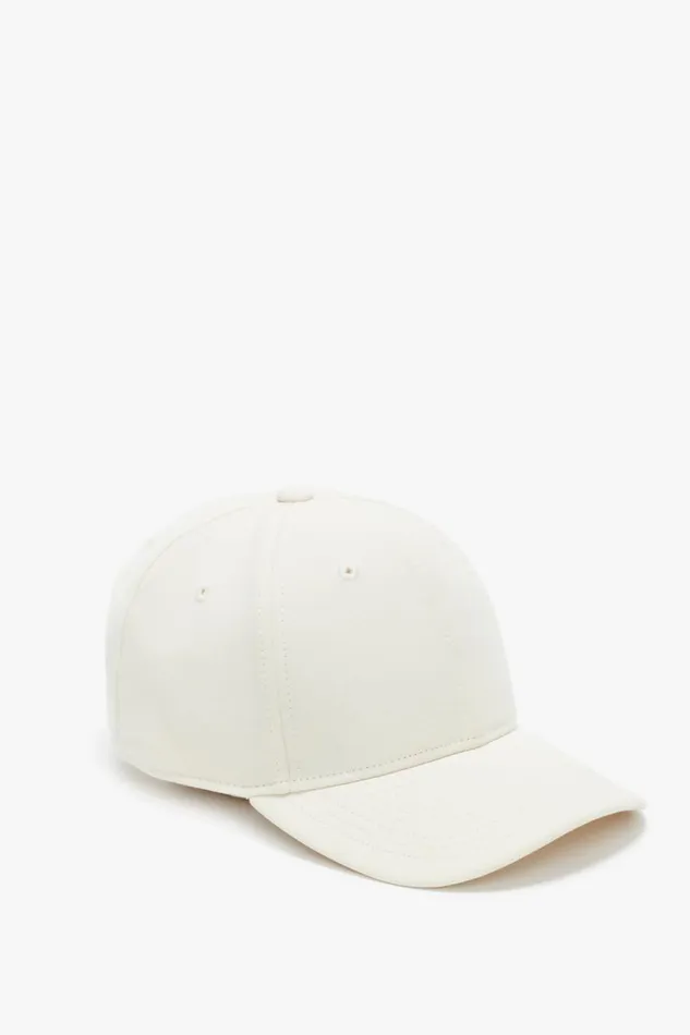 Hats and Scarves Women Victoria Beckham Logo Cap In Antique White Hats and Scarves Women Victoria Beckham Logo Cap In Antique White