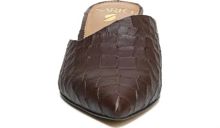 Heels Women Franco Sarto Sarto Visa 2 Mule Brown Leather