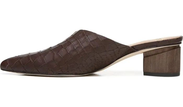 Heels Women Franco Sarto Sarto Visa 2 Mule Brown Leather