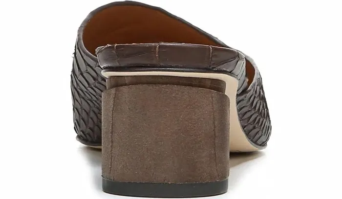 Heels Women Franco Sarto Sarto Visa 2 Mule Brown Leather