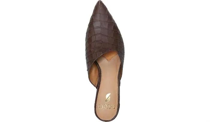 Heels Women Franco Sarto Sarto Visa 2 Mule Brown Leather