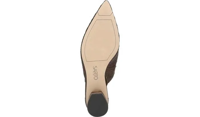 Heels Women Franco Sarto Sarto Visa 2 Mule Brown Leather