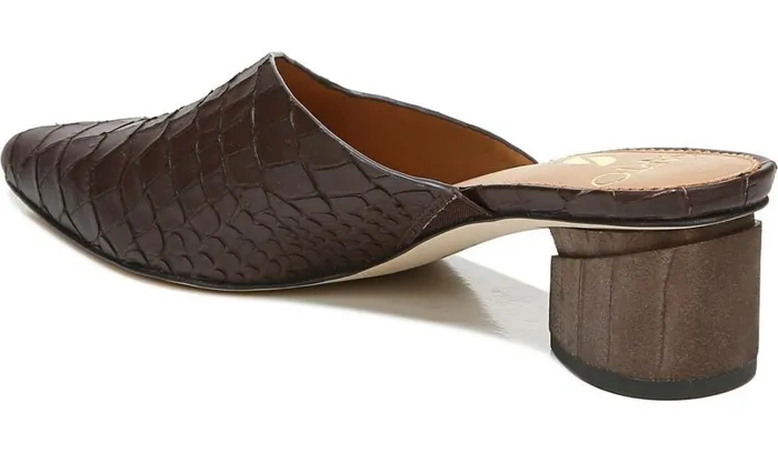 Heels Women Franco Sarto Sarto Visa 2 Mule Brown Leather