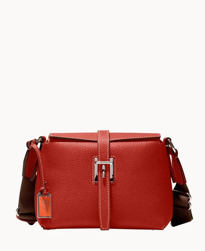 Henrys Foldover Crossbody Red Woman Dooney and Bourke Crossbodies