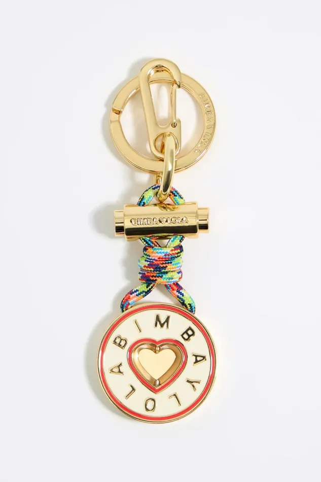 Ivory Heart Circular Key Ring Ivory Women Bimba Y Lola Key Rings