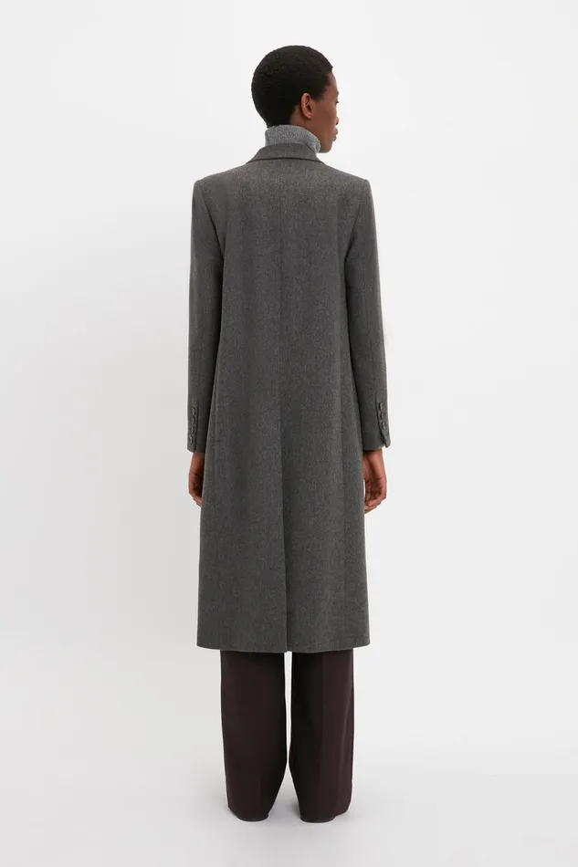 Jackets and Coats Women Victoria Beckham Tailored Slim Coat In Grey Melange