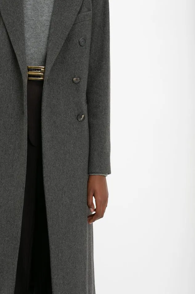 Jackets and Coats Women Victoria Beckham Tailored Slim Coat In Grey Melange