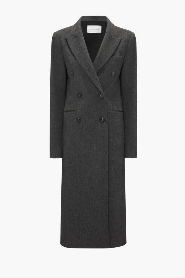 Jackets and Coats Women Victoria Beckham Tailored Slim Coat In Grey Melange