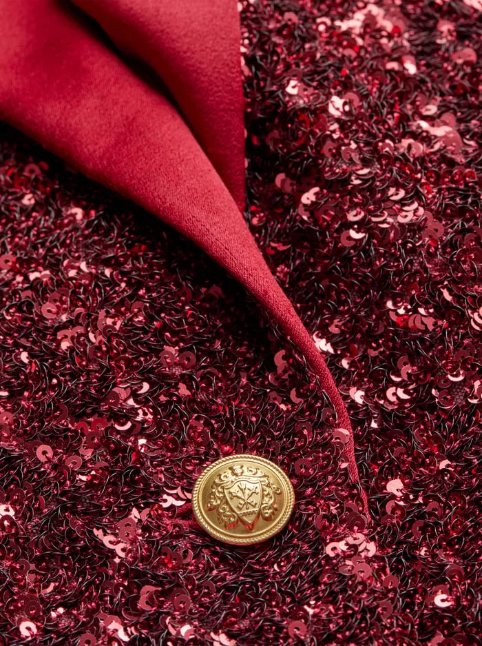 Jackets Coats Women Alice Olivia Devyn Sequin Blazer Garnet