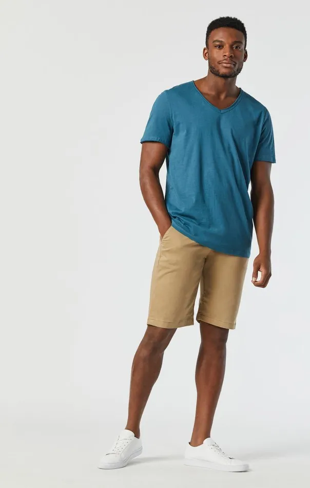 Jacob Shorts In Khaki Twill Men Mavi Jeans Shorts