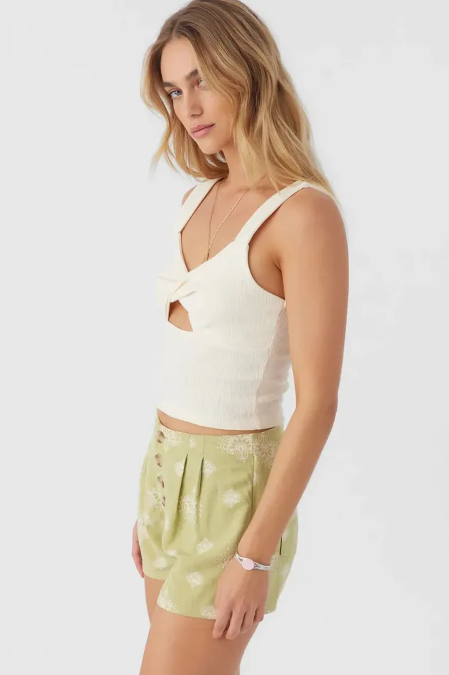 JAYDE TWIST KNIT TANK TOP Winter White Women O039NEILL Collections