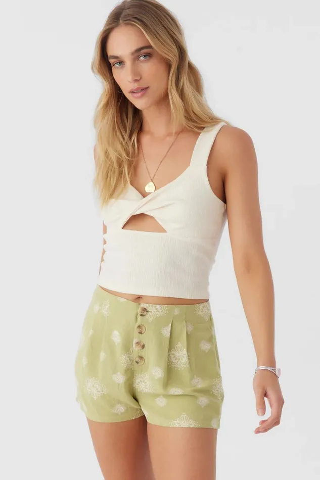 JAYDE TWIST KNIT TANK TOP Winter White Women O039NEILL Collections