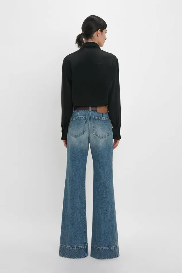 Jeans Women Victoria Beckham Alina Jean In Worn Blue Wash