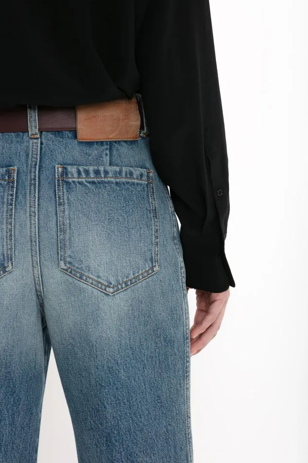 Jeans Women Victoria Beckham Alina Jean In Worn Blue Wash