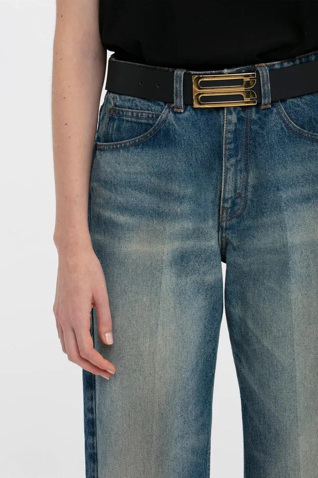 Jeans Women Victoria Beckham Relaxed Straight Leg Jean In Antique Indigo Wash