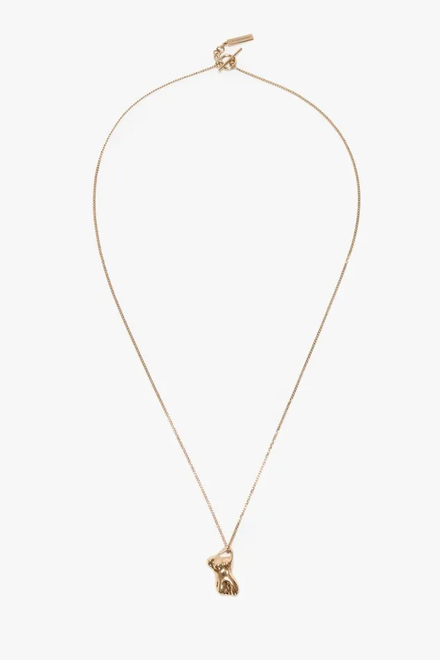 Jewellery Women Victoria Beckham Exclusive Body Charm Necklace In Light Gold