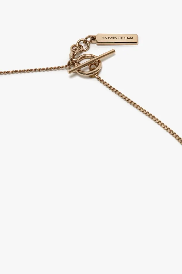 Jewellery Women Victoria Beckham Exclusive Body Charm Necklace In Light Gold