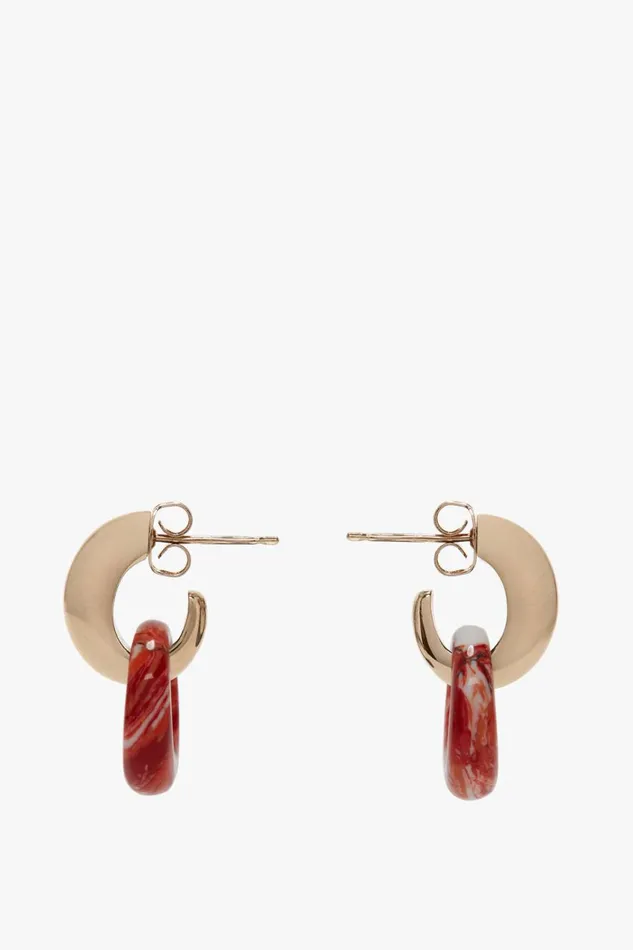 Jewellery Women Victoria Beckham Exclusive Resin Pendant Earrings In Light GoldOrange Jewellery Women Victoria Beckham Exclusive Resin Pendant Earrings In Light GoldOrange