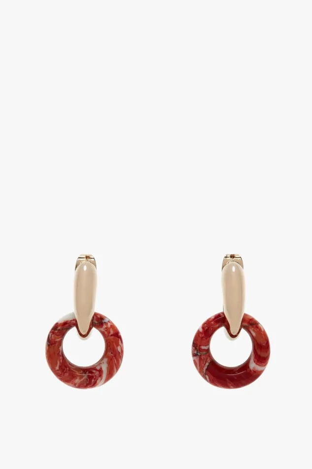 Jewellery Women Victoria Beckham Exclusive Resin Pendant Earrings In Light GoldOrange