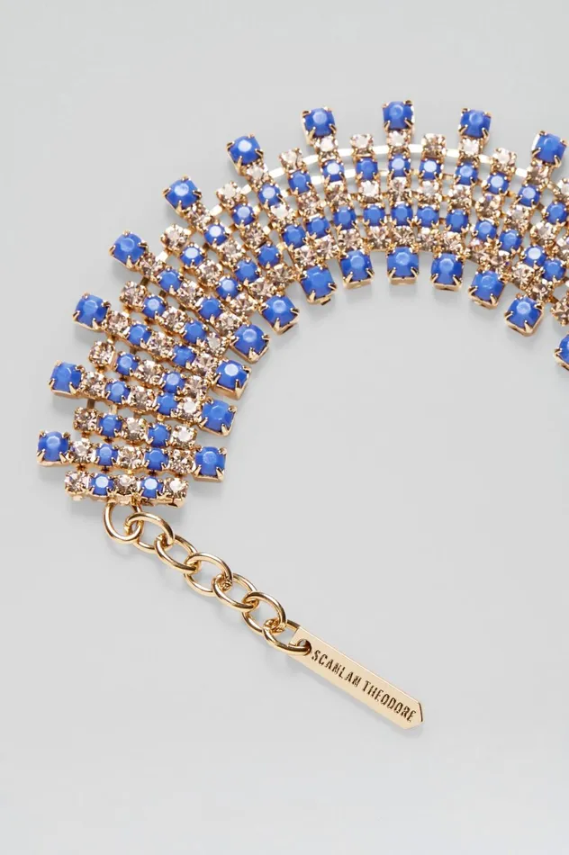 Jewelry Women Scanlan Theodore OPAL STRASS BRACELET Cornflower