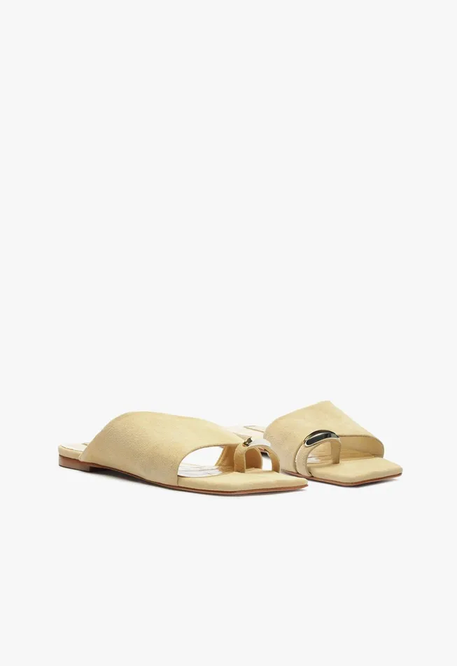 Jodie Flat Sandal Beige Women Schutz Shoes Flats