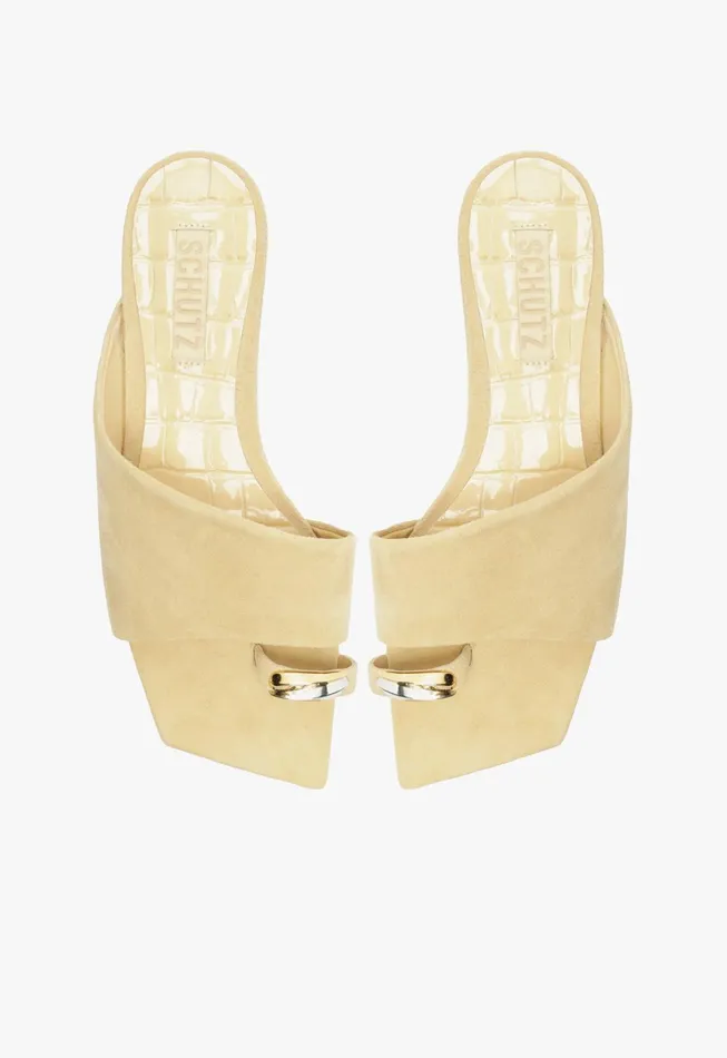 Jodie Flat Sandal Beige Women Schutz Shoes Flats