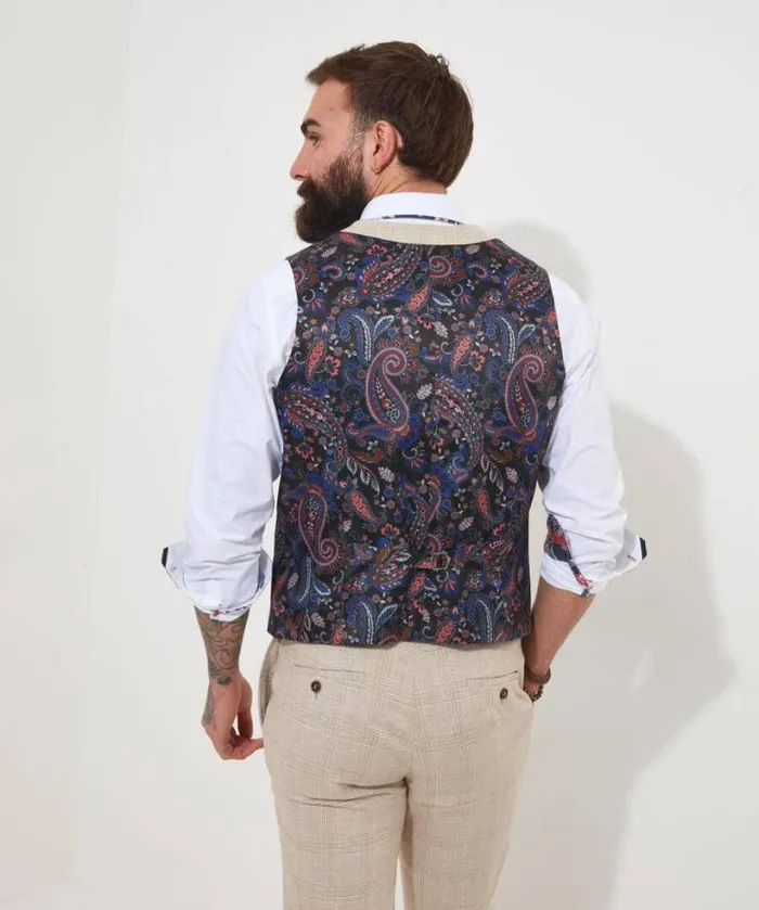 Joe Browns Coats and Jackets Men Delightful Check Waistcoat Cream Joe Browns Coats and Jackets Men Delightful Check Waistcoat Cream