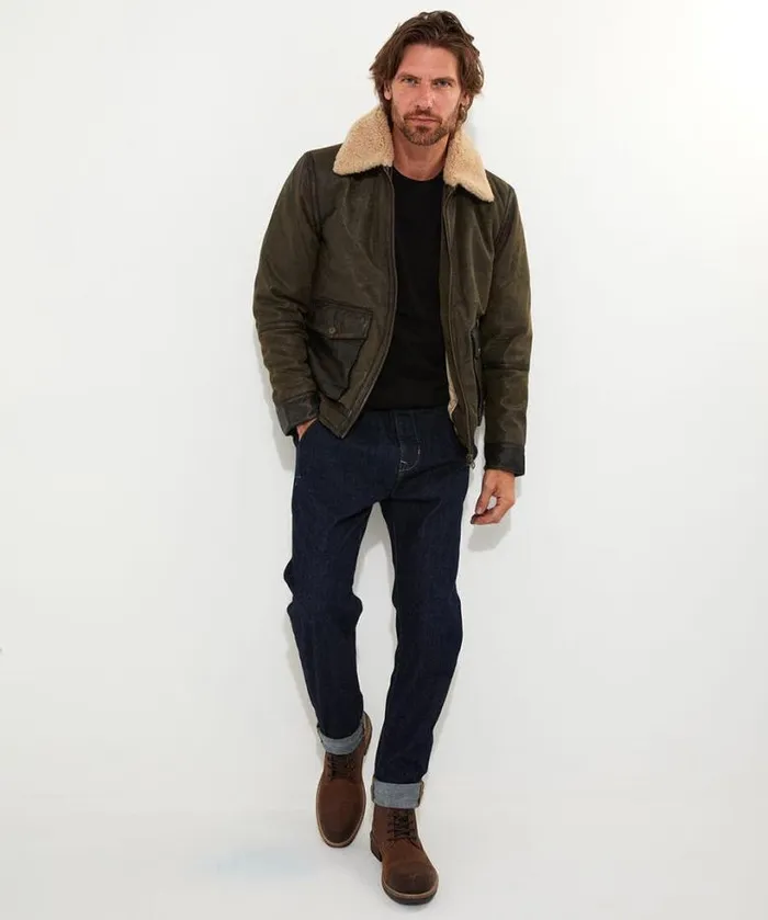 Joe Browns Coats and Jackets Men Flying High Leather Jacket Brown Joe Browns Coats and Jackets Men Flying High Leather Jacket Brown