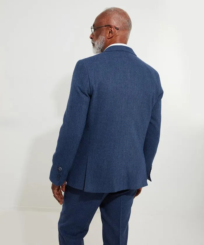 Joe Browns Coats and Jackets Men Handsome Herringbone Blazer Navy Joe Browns Coats and Jackets Men Handsome Herringbone Blazer Navy