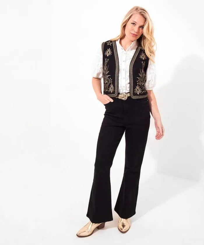 Joe Browns Coats and Jackets Women Enchanting Embroidered Waistcoat Black Joe Browns Coats and Jackets Women Enchanting Embroidered Waistcoat Black