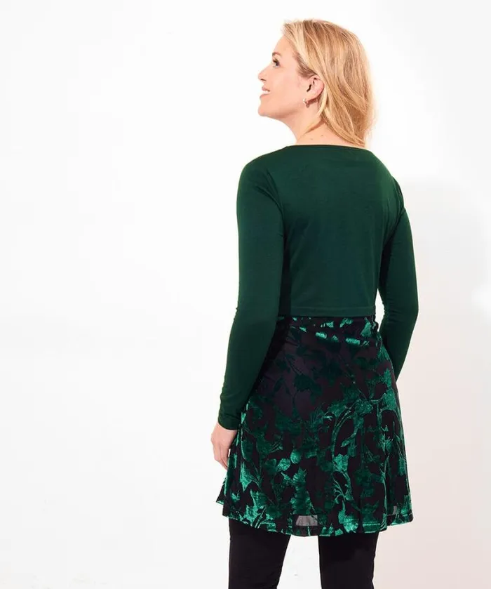 Joe Browns Dresses Women Darling Devore Tunic Emerald Joe Browns Dresses Women Darling Devore Tunic Emerald