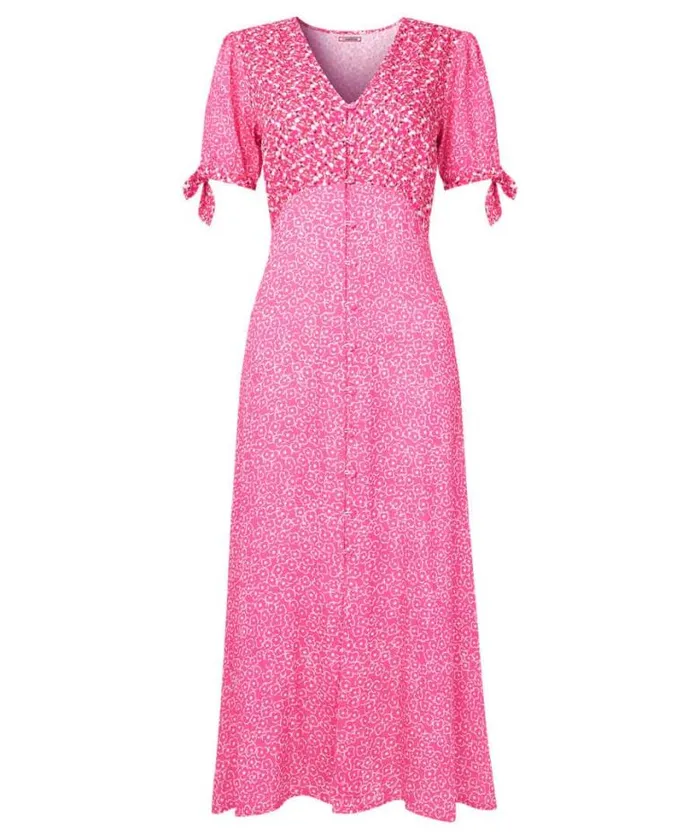 Joe Browns Dresses Women Lucy Mix And Match Midi Dress Pink Joe Browns Dresses Women Lucy Mix And Match Midi Dress Pink