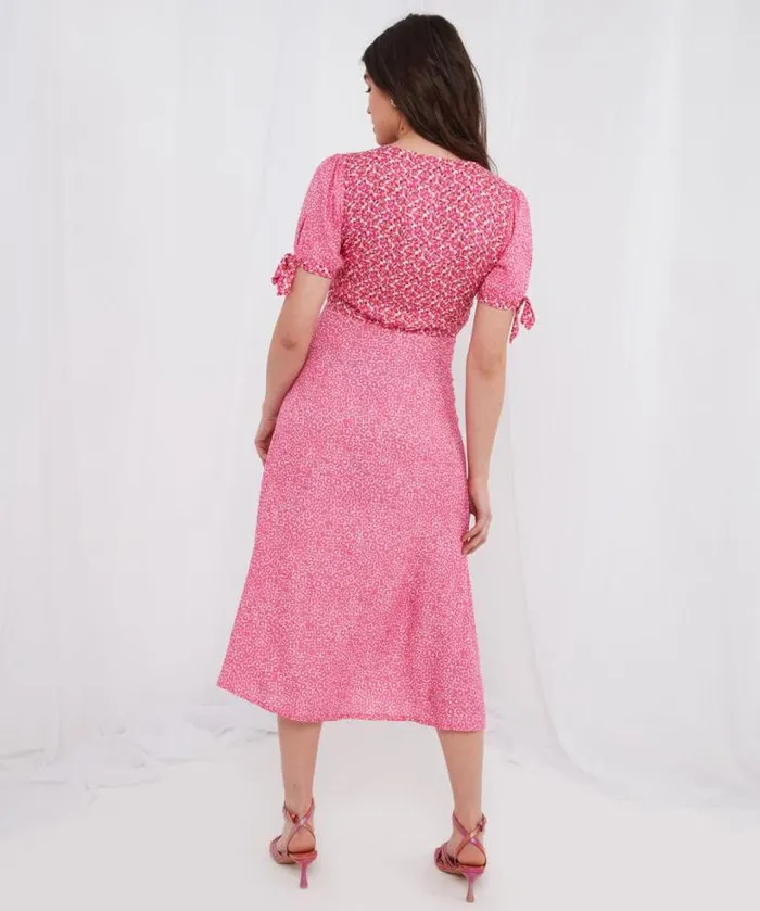 Joe Browns Dresses Women Lucy Mix And Match Midi Dress Pink Joe Browns Dresses Women Lucy Mix And Match Midi Dress Pink