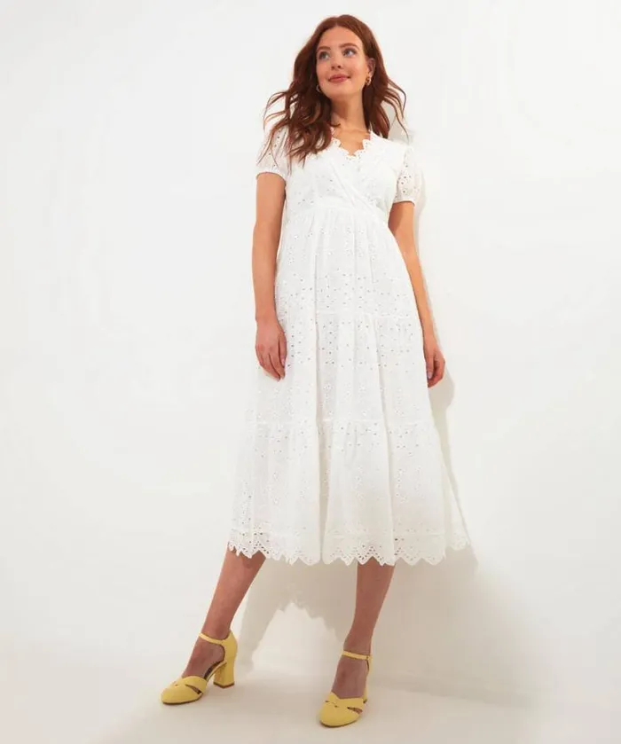 Joe Browns Dresses Women Penelope Broderie Dress White