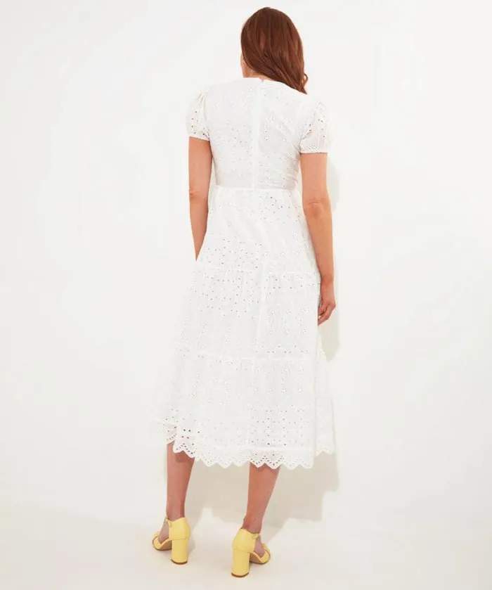 Joe Browns Dresses Women Penelope Broderie Dress White Joe Browns Dresses Women Penelope Broderie Dress White
