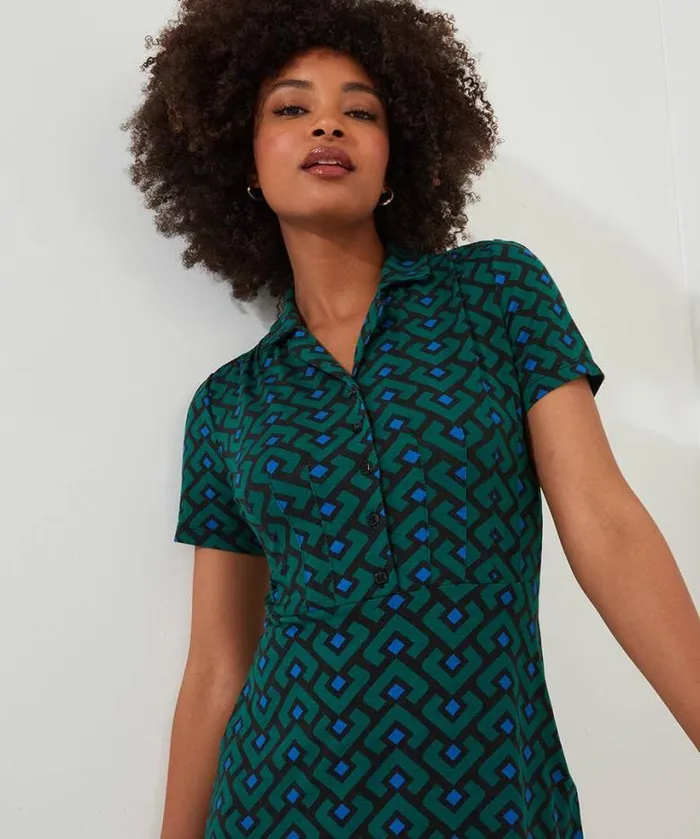 Joe Browns Dresses Women Vintage Vibes Jersey Dress Green Joe Browns Dresses Women Vintage Vibes Jersey Dress Green